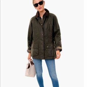 Barbour-Classic Olive Beadnell Wax Jacket